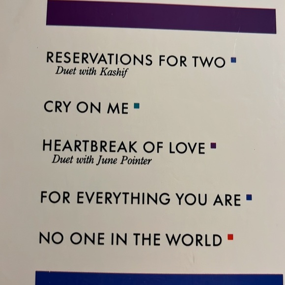 Dionne Warwick Promotional 1987 Reservations For Two Vinyl LP - Picture 5 of 11